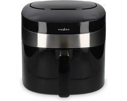 Nedis SmartLife Airfryer XXL - Wi-Fi - 7,2 l - 8 Programma's - Digitale Heteluchtfriteuse - Met App - Zwart