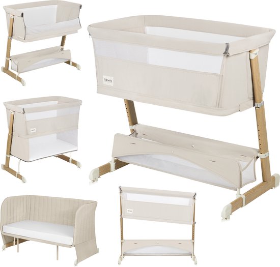 Lionelo Thomi Plus 5in1 - Meegroeibed: Co Sleeper + Babybed