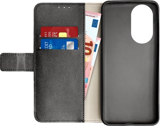 Cazy Case adapté pour Honor 200 - Bookcase Classic avec porte-cartes - Zwart