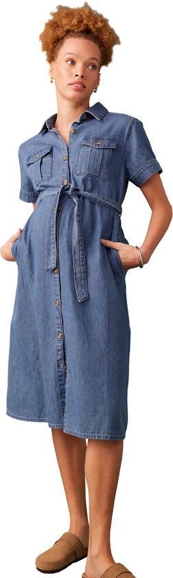 ENVIE DE FRAISE Robe grossesse esprit saharienne en denim