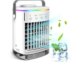 Portable Mini Airco - Air Cooler Met Verlichting - Energiezuinig - Airco Zonder Afvoerslang - Luchtkoeler - Nachtmodus - Draagbare Luchtkoeler