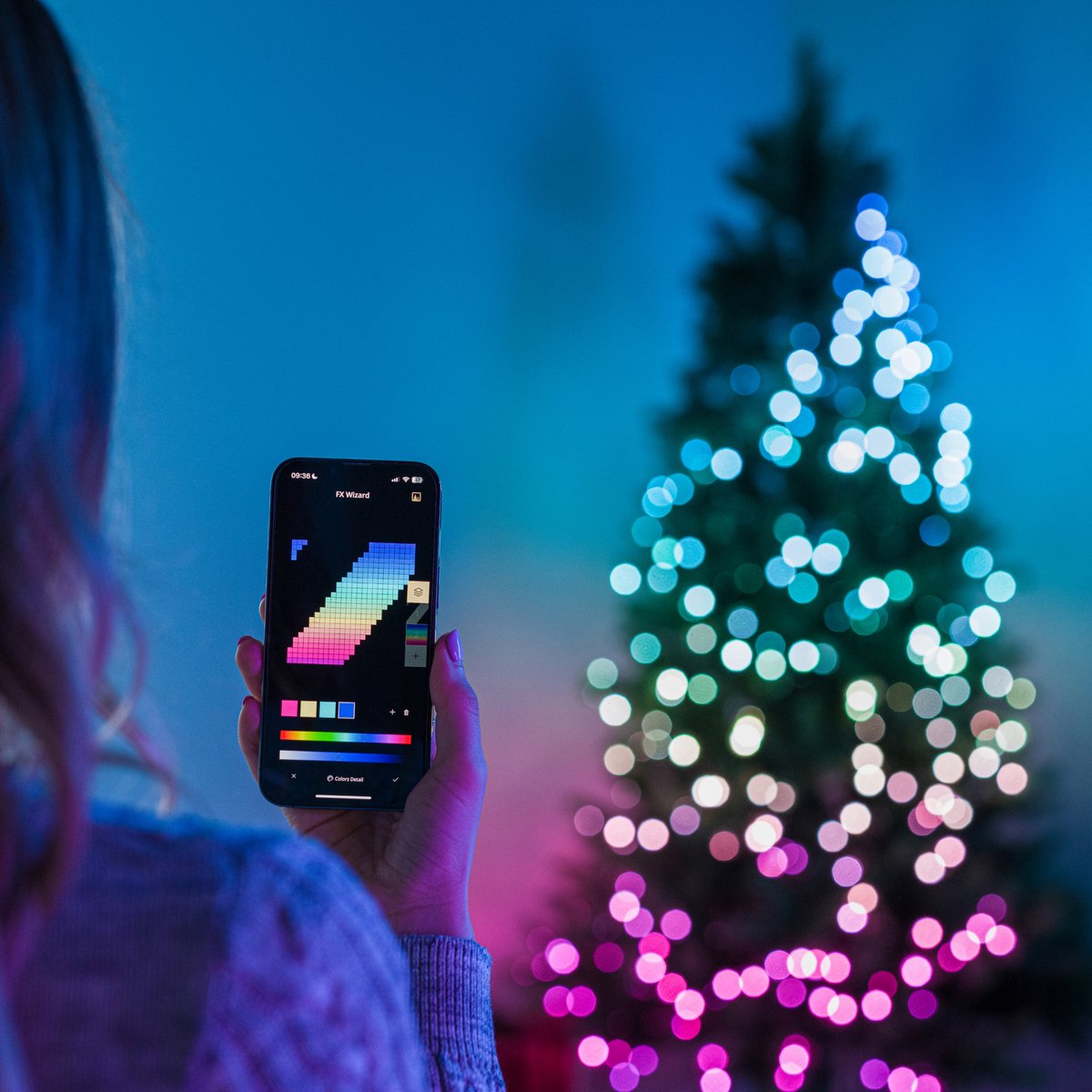 Twinkly Strings Lichtsnoer - 8M - LED - 100LED RGB - Dimbaar - Binnen & Buiten - Bluetooth of Wifi - Werkt met Homekit, Homey, Google Home en Razer Chroma - Zwart – foto 4
