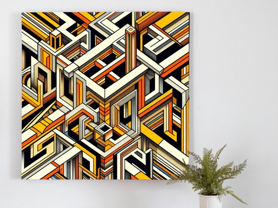 Holz Puzzle 1000 Teile - Escher Surrealistische Geometrische Kunst, 75x50 Cm, Für Erwachsene