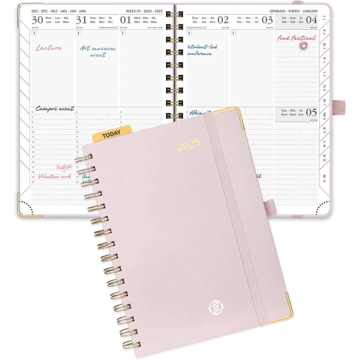 Equivera Weekplanner 2025 - Weekly Planner - Agenda - Kalender - Maandplanner - Famillieplanner