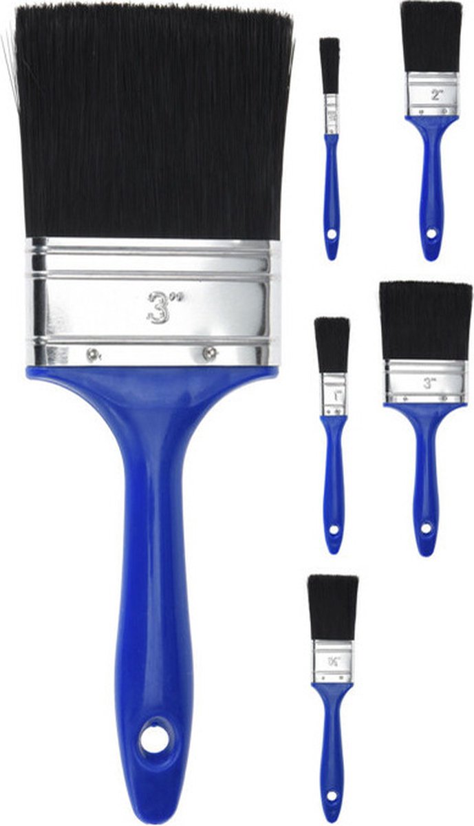 FX Tools Verfkwasten set 15 delig - platte kwasten - 5 formaten 12/25/40/50/70 mm - Voordeelkwasten - Schilderen thuis
