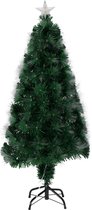 Bol.com Christmas Decoration Fiber optic kerstboom - sterren led lampjes en piek - 60 cm - 8 functies aanbieding
