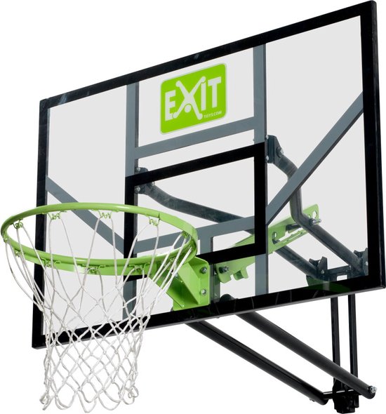 EXIT Galaxy basketbalbord voor muurmontage - groen/zwart
