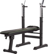 Tunturi WB20 Halterbank - Fitnessbank - Trainingsbank - Utility bench - Opklapbaar - Bankdrukbank - Kleur: zwart