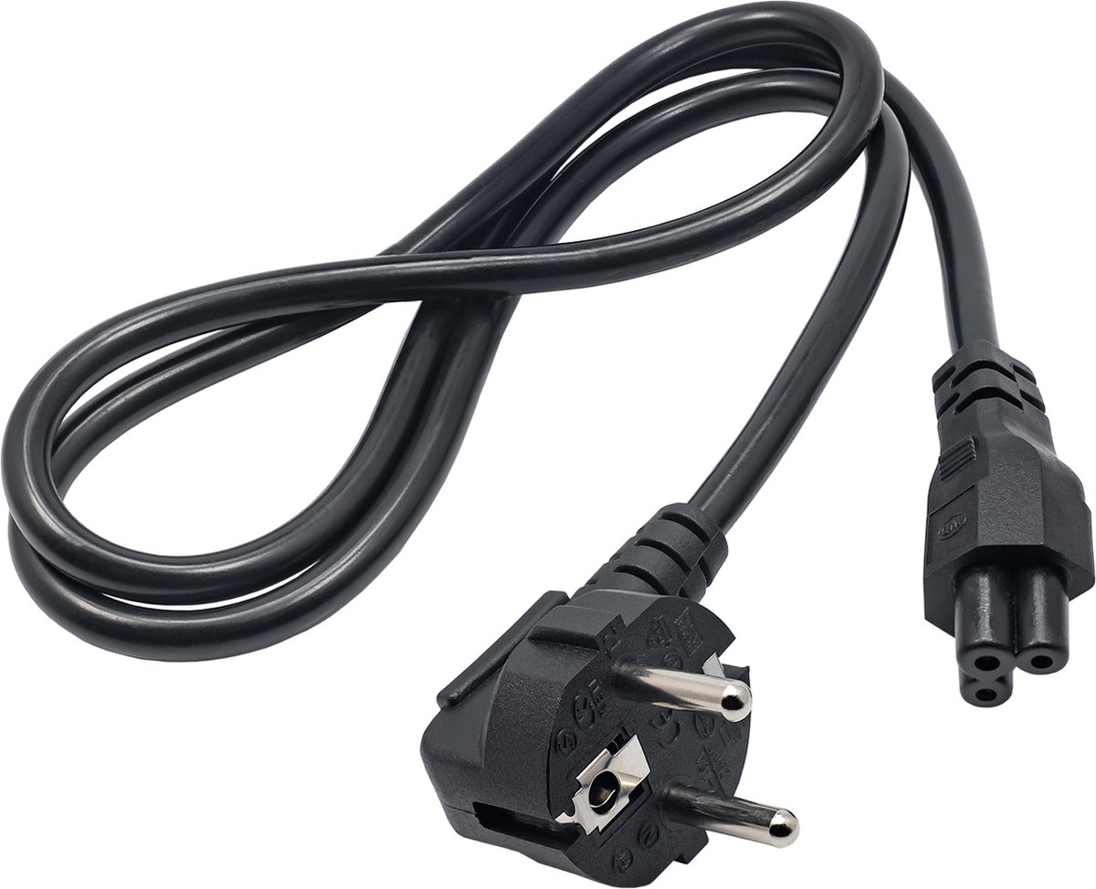 Akyga AK-NB-08C electriciteitssnoer Zwart 1 m CEE 7/7 IEC C5