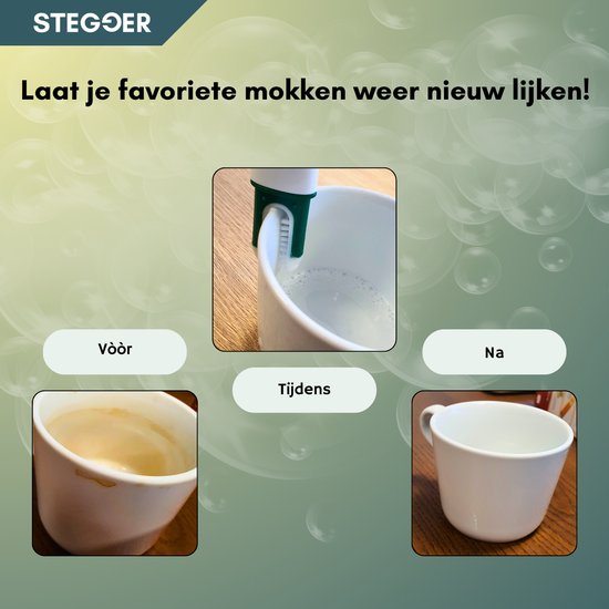 STEGGER - Flessenborstel - Multifunctionele schoonmaak borstel - Schoonmaak borstel - 3-1 borstel van Merkloos — afbeelding 4