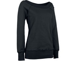 R.E.D. Rock-Engineered Design Zwarte trui met geribde boorden - Dames - L