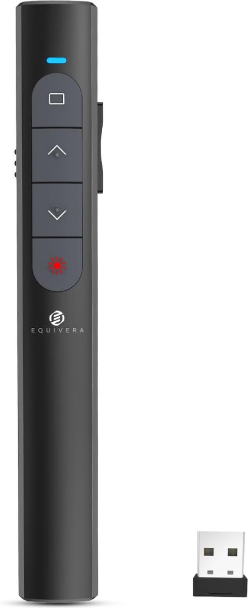 Equivera Presentatie Klikker - Presentatie Clicker - Presentatieklikker - Draadloze Presenter - Presentatie Pointer - Presentatie Afstandsbediening - Draadloze Klikker - Laser Pointer - PowerPoint afstandsbediening - Voor de beste presentatie ervarin