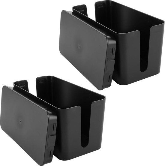 Grote kabelmanagementbox, houten kabelopbergbox voor op het bureau
