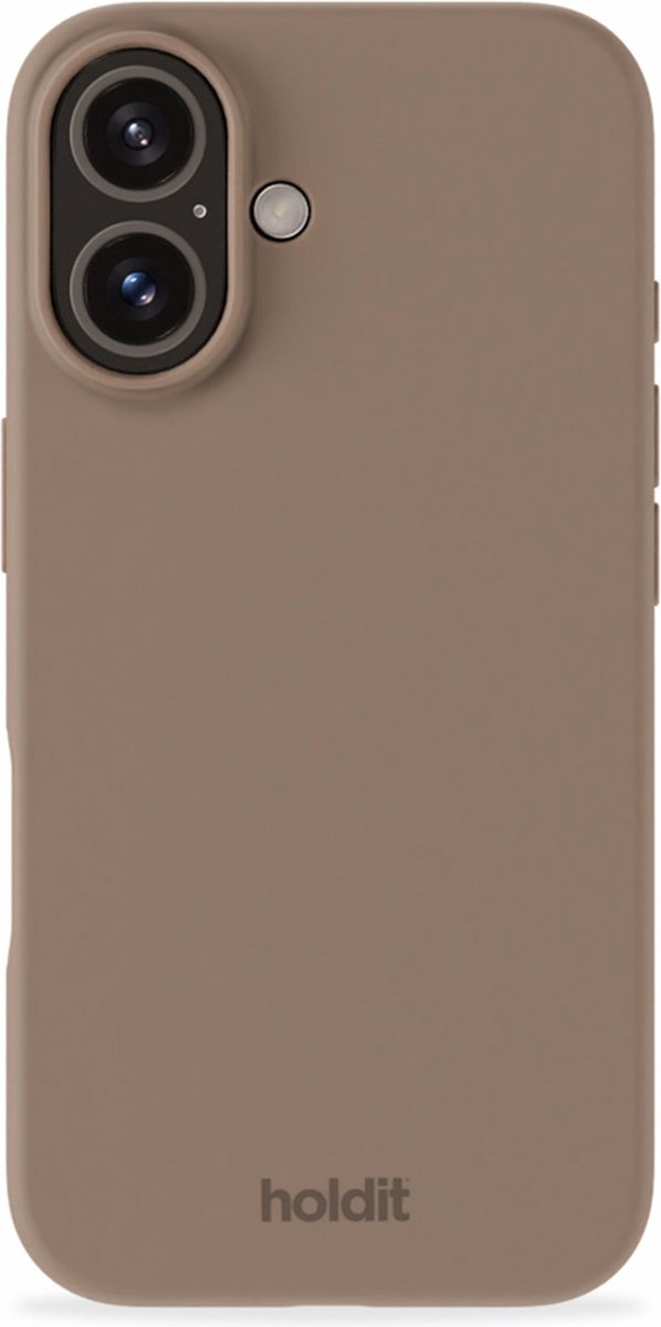 Holdit Silicone Case geschikt voor Apple iPhone 16 - Mocha Brown