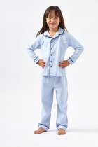Little Label - pyjama fille - bleu clair - 8Y/122-128 - taille: 122/128 - coton biologique
