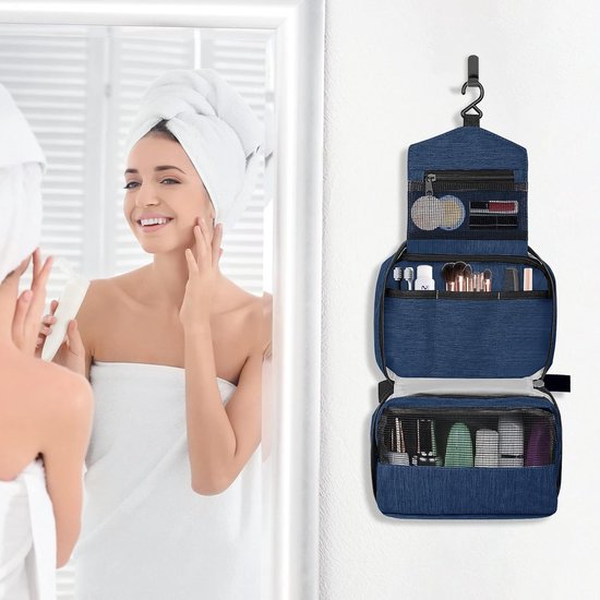 Inovra ® Trousse de toilette spacieuse pour femmes et hommes - Trousse de maquillage de voyage avec option de suspension et sacs Extra