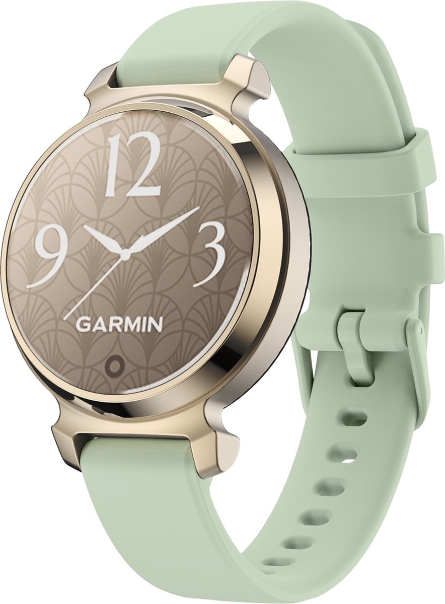 By Qubix - Siliconen bandje - Lichtgroen - Geschikt voor Garmin Lily 2