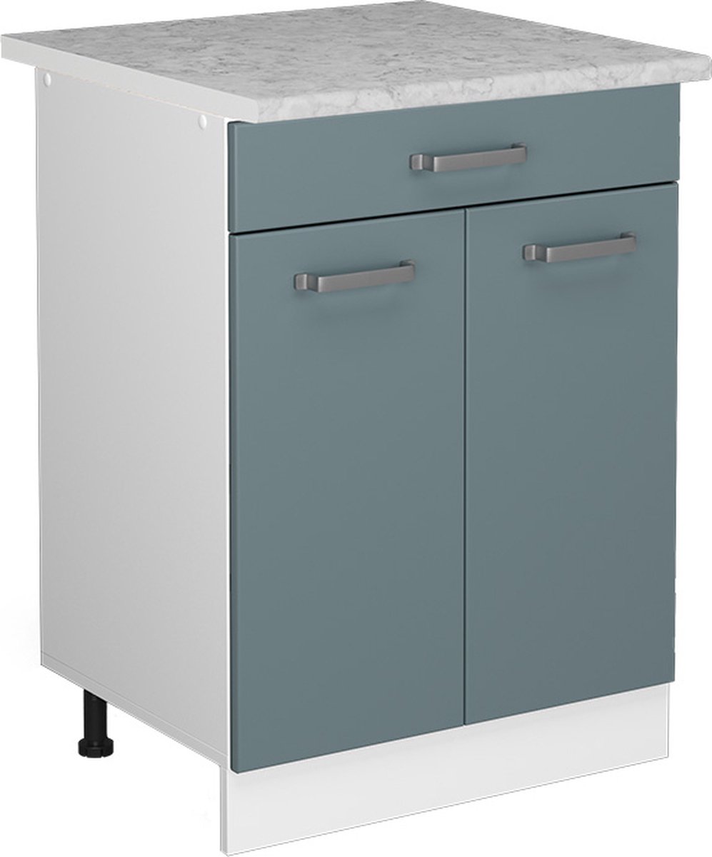 Vicco R-Line Universele onderkast – 60 cm met laden Blauw-grijs