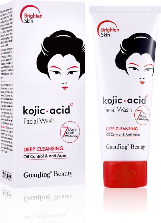 Kojic Acid Face Wash - Kojic Acid Gezichtsreiniging - Tegen pigmentvlekken - Antirimpel - Anti-Rimpel - Acne - Gezichtsreiniger - Mee-eters verwijderen