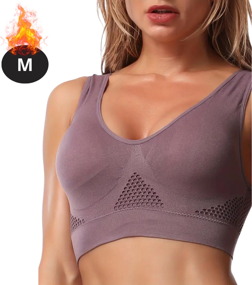 Livano BH Zonder Beugel - Zonder Bandjes - Push-up Bh's - Comfort Beha - Gemengd - Paars