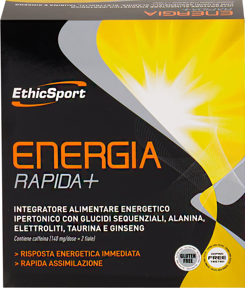 Goedkoopste EthicSport - Gels - Energia Rapida Professional - 10 x 25 ml - Natural Smaak - Isotonic Energygel - Sportgel - Energy gel - Vegan, glutenvrij en getest op doping