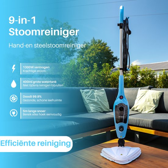 Vlekkenreiniger Tapijt Kymo 9-in-1 Stoomreiniger En Handstomer – Stoommop Voor Alle Vloeren, Ook Voor Tapijt En Tegels Vlekkenreiniger Zonder Chemicaliën