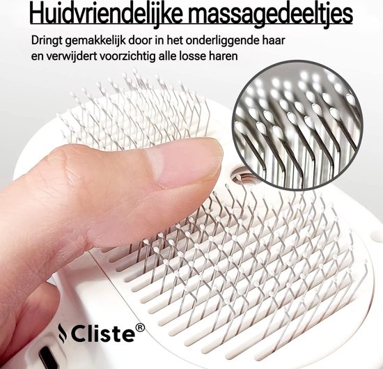 DKIIL NOIYB Kattenborstel met stoom, 3-in-1 stoomborstel voor kat en hond, spray-stoomborstel voor kattenhaar, kam voor het verwijderen van