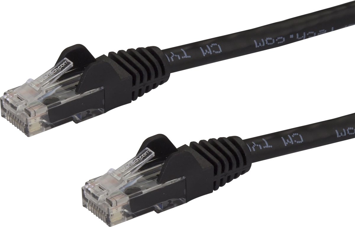 StarTech Netwerkkabel Cat6 Gigabit UTP patchkabel met 100% koper kern 22,9 meter zwart