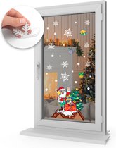 LUQ - Kerst Raamstickers - Kerstman - Gekleurd - Raamdecoratie - Stickers - Raamversiering - Kerst – 30 Stuks