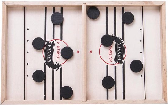 VGEBY Jeu de rondelle en bois Jeu de Bureau Sling Puck, Ensemble de Jeu de Bureau Sling Puck