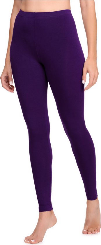 Ladeheid Dames Leggings - Sport - Vrijetijdsbroek - Lang - Viscose - LA-LA40-201-LE - Pruim - 34