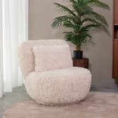 LABEL51 Doodle Fauteuil - Creme - Stof - One Size - - - Draaibaar