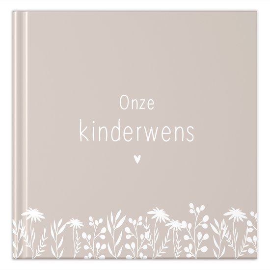 Fyllbooks - Kinderwens Dagboek - Invulboek - Beige - Geschikt voor alle Gezinssamenstellingen