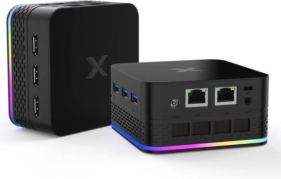 Mini PC 16 GB RAM 512 GB SSD, Intel Alder Lake N95, Dual RJ45, 4K