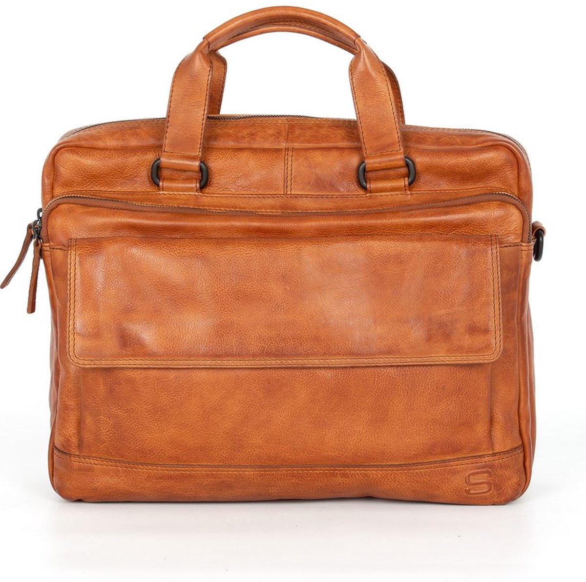 Leren Laptoptas - Kevin - Brandy Cognac