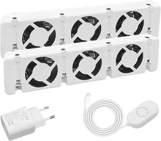Foto: Avoid radiator ventilator dual 2 stuks tot 22 energiebesparing stille digitale ventilator voor meer comfort universele magnetische aansluiting met instelbare temperatuurinstelling inclusief pootjes en magneten