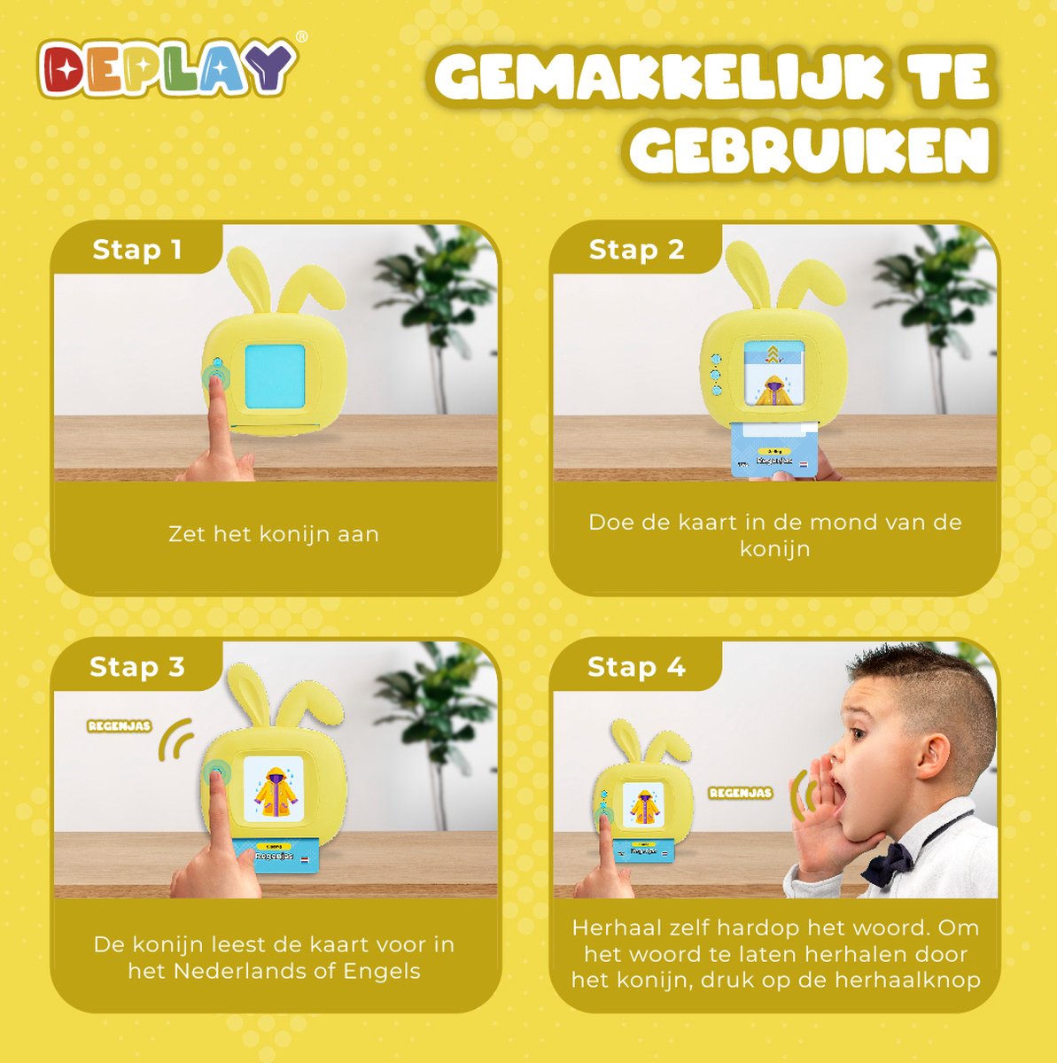DEPLAY Praatkaarten - Het Spel om Nederlandse en Engelse Woordjes te Leren - Flashcards - Montessori Speelgoed - Educatief Speelgoed — afbeelding 3