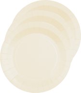 Assiettes de fête Santex rondes - blanches - 10x pièces - karton - 22 cm