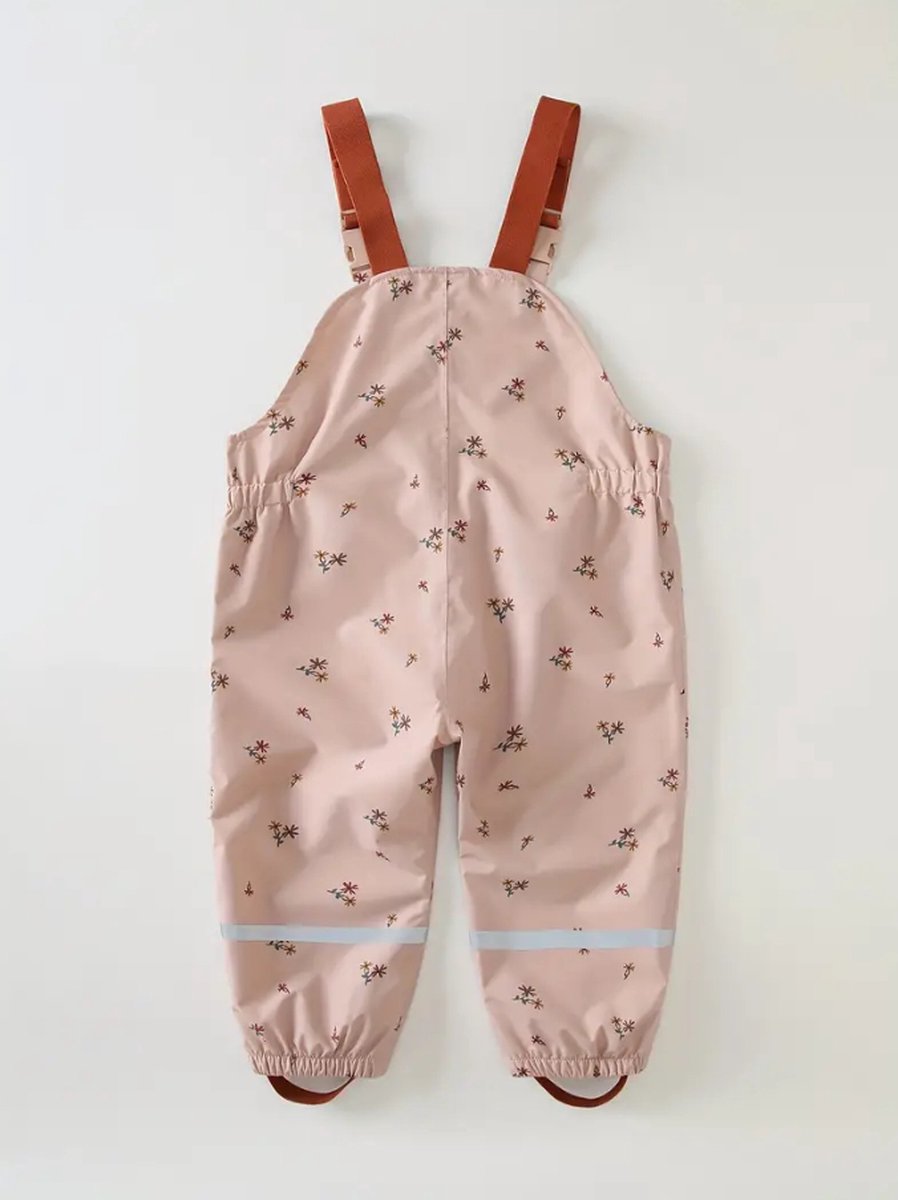 Dutchers® Regenoverall voor Kinderen - Regenpak - Meisjes - Overall - Waterdicht - Winddicht - Warm - Beschermend - Herfst & Winter - Bloemenpatroon - 4- 5 Jaar - Maat 110