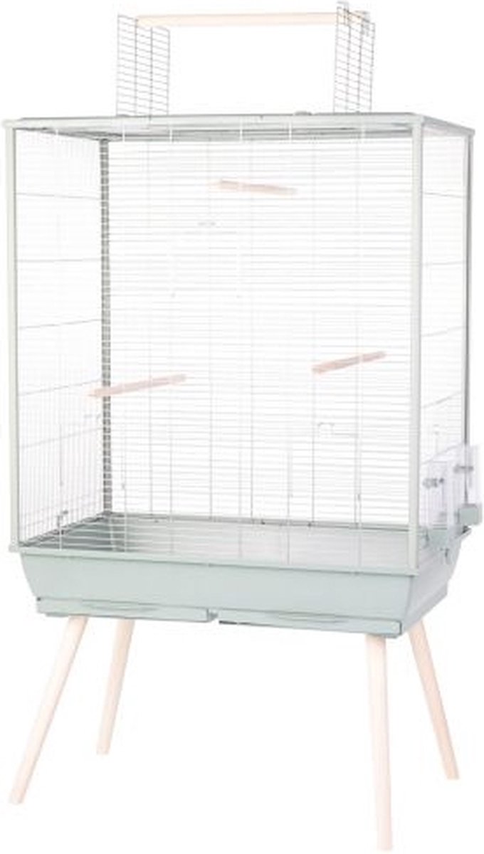 Vogelkooi ZOLUX Neolife Groen - Luxe Met Inrichting - 81x48x152 cm, Open Bovenkant, Inclusief Zitstokken en Silo's thumbnail 2