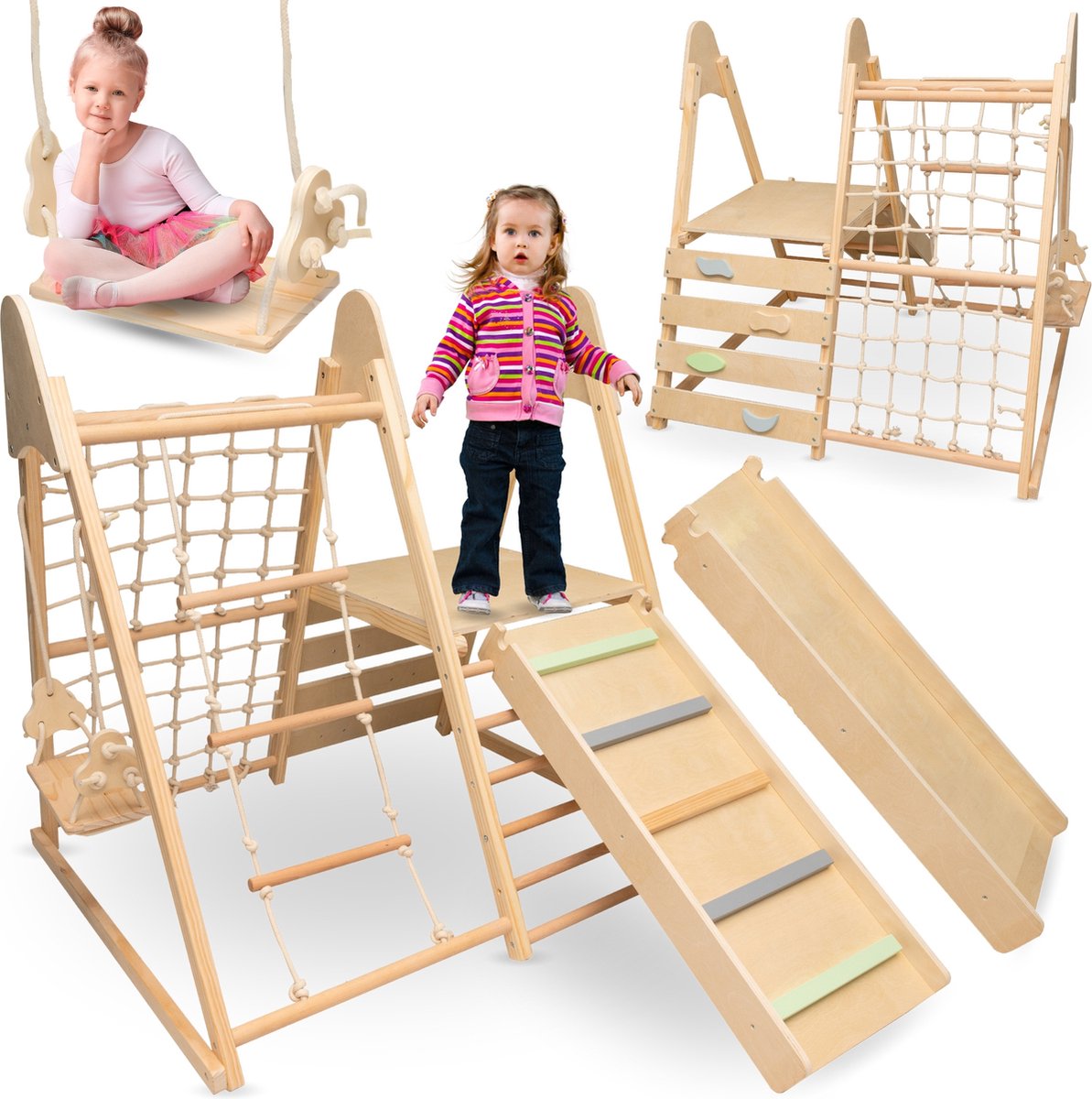 Houten Thuis Speelplaats XL 5-in-1 Adventure