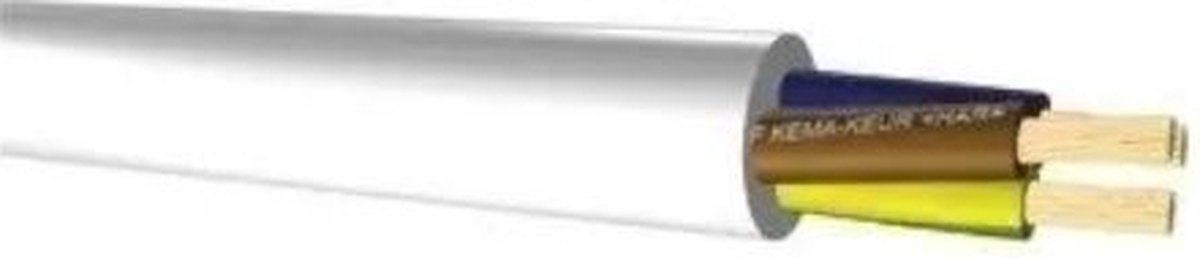 VMVL snoer H05VV-F wit 2x1,5 mm2 rol 50 meter