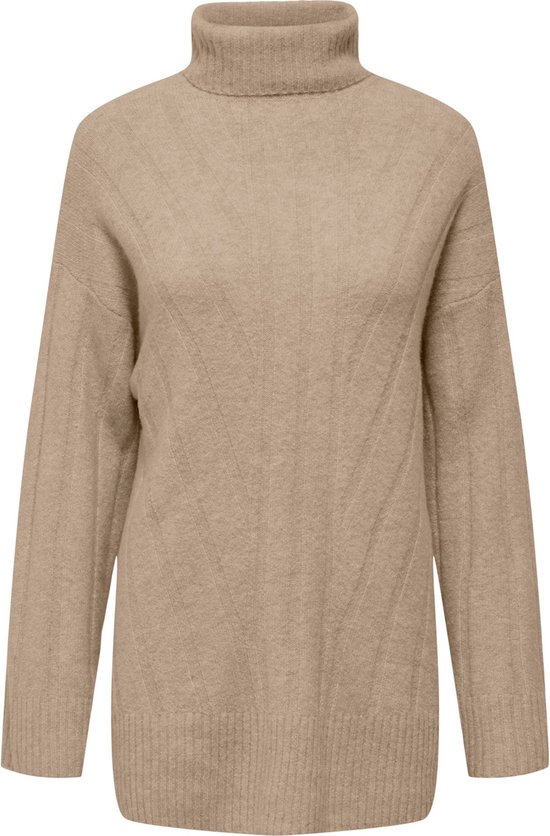 ONLY Onljeanett Life Maglione Donna A Costine Con Collo Alto – Lavorato A Maglia In Poliestere Riciclato, Nero - 3