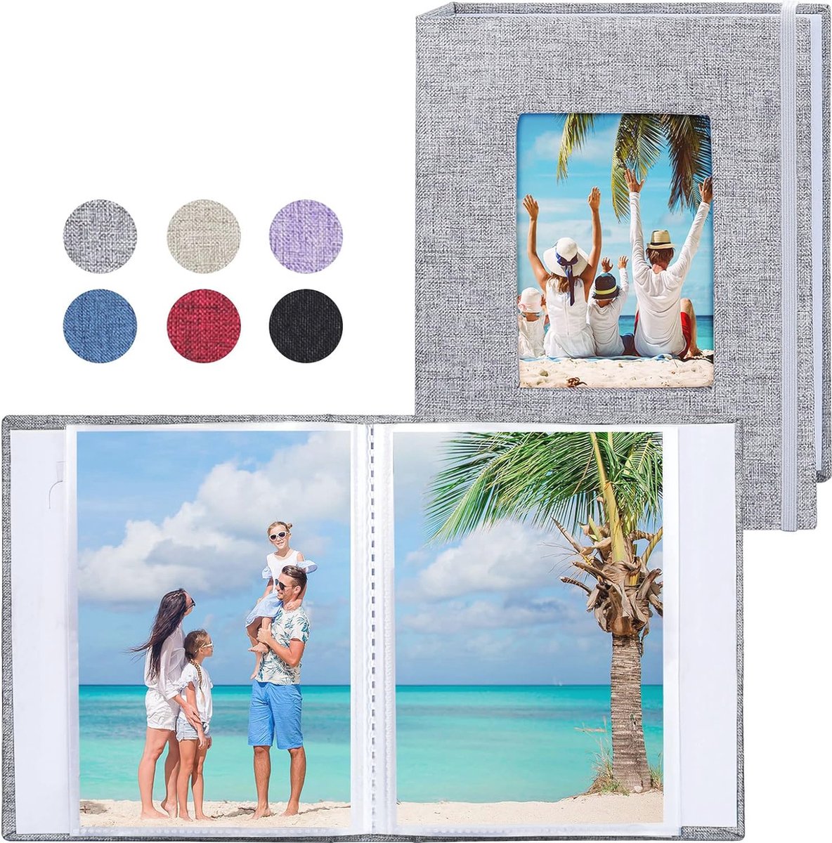 Goedkoopste Klein Fotoalbum Set 10 x 15 cm - Mini-Fotoalbums met 26 Vakken voor Familie en Bruiloft