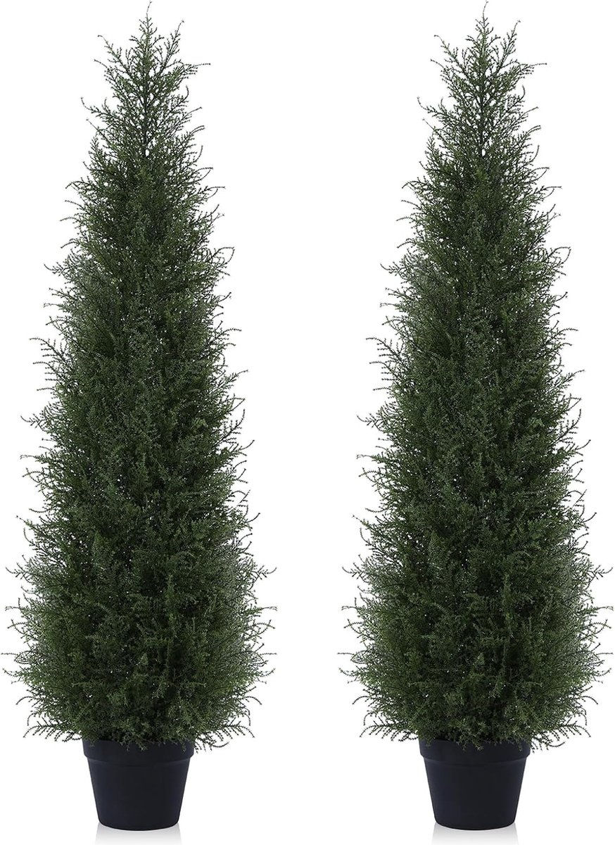 Goodivery ® Kunstmatige Cederboom Set van Twee voor Binnen en Buiten Gebruik