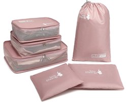Sea Choice® - Packing cubes backpack - Waterdicht - Duurzaam - 6 stuks - Roze
