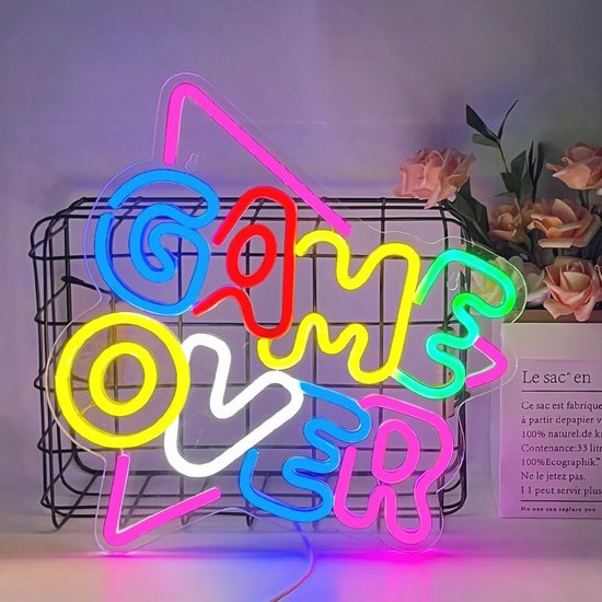 Gaming Wanddecoratie Neon | Game Controller Kunst 90×60