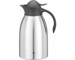 foto van HENDI Dubbelwandige isoleerkan – 2L – roestvast staal – zwarte drukdop – niet vaatwasserbestendig