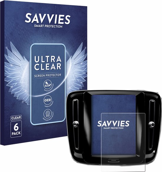 Savvies - Screenprotector voor Volvo XC40 Sensus Connect 8.7" 2018-2020 - Folie Beschermfolie transparant (6 Stuks)
