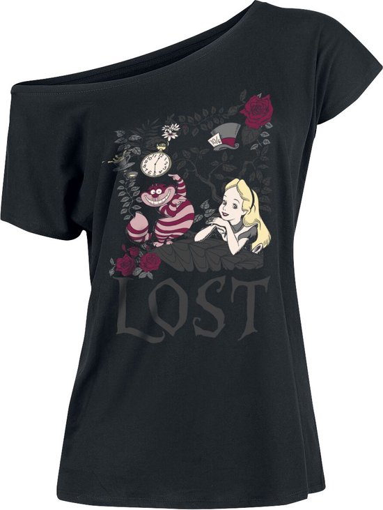 Alice In Wonderland Lost in Wonderland Dames T-shirt - zwart - M